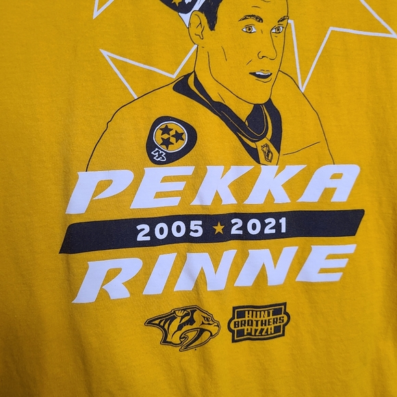 Fruit Of The Loom Pekke Rinne Retirement NHL Hockey Nashville Predators Tshirt - Picture 7 of 9